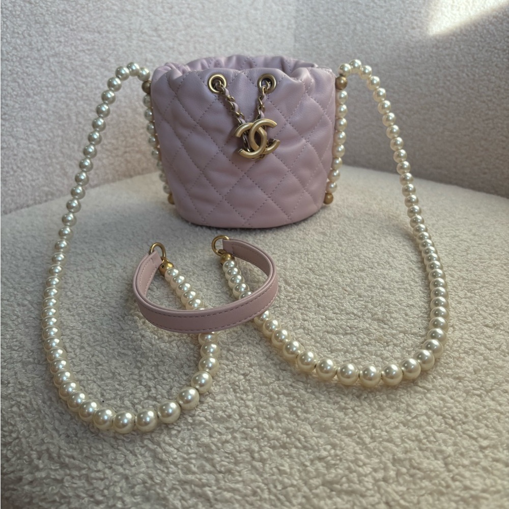 Chanel  mini pearl bucket bag